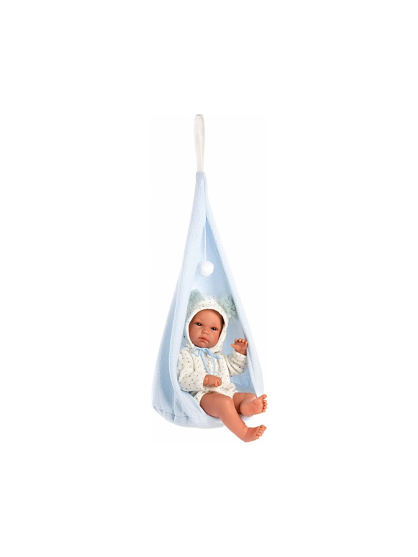 LLORENS | Babypuppe mit Schaukelzelt blau 35cm | 